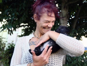 Homeless with puppy 1